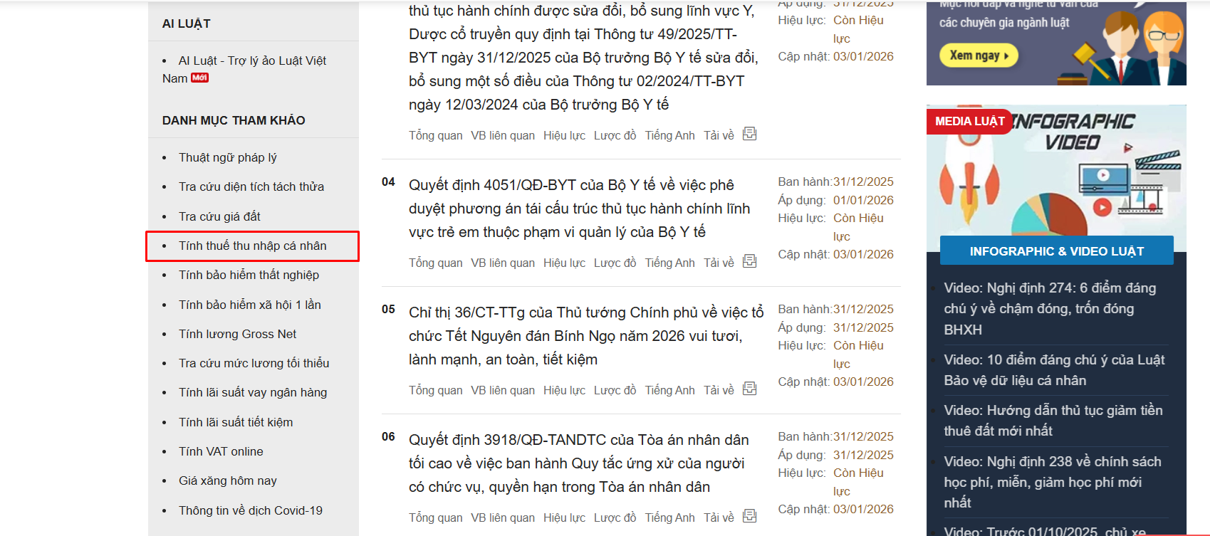 Cách tính thuế TNCN 2026 Cách tính thuế TNCN 2026