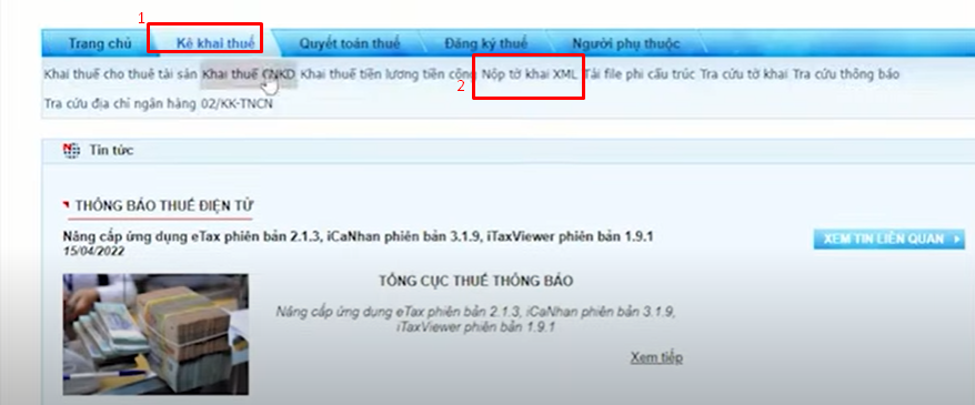Hướng dẫn kê khai thuế hộ kinh doanh trên HTTK