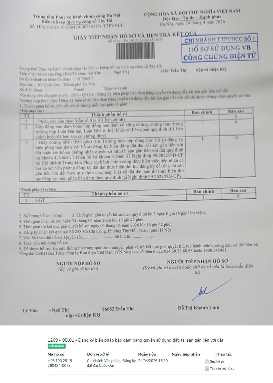 Hợp đồng thế chấp